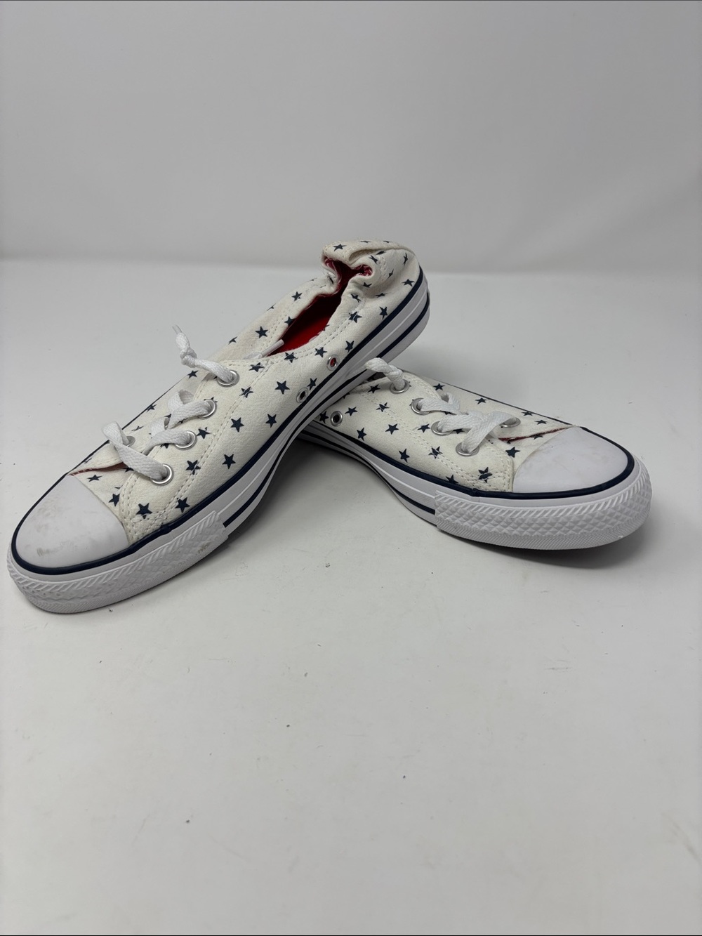 Converse | 10 White Star Print Canvas Sneakers